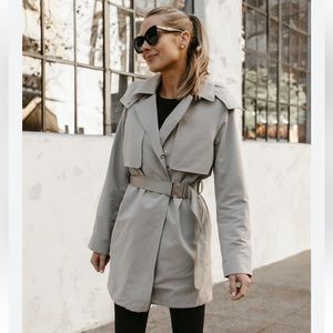 Lululemon Always There Short Trench in Raw Linen
